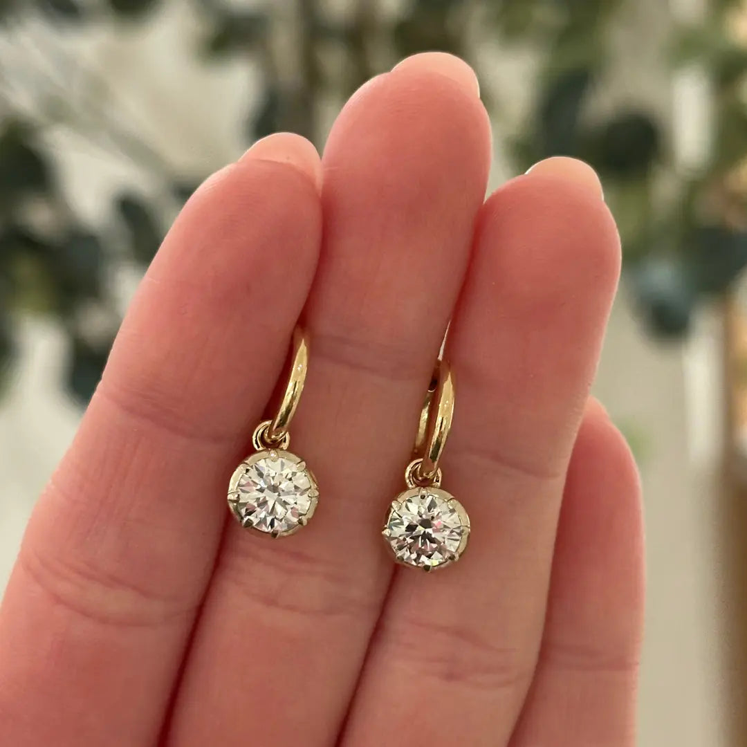 Eliza | Diamond Drop Huggies