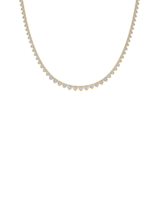 Bezel Set Heart Diamond Necklace