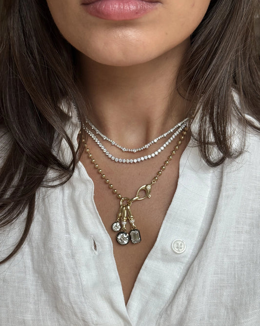 Bead Chain with a Diamond Clasp