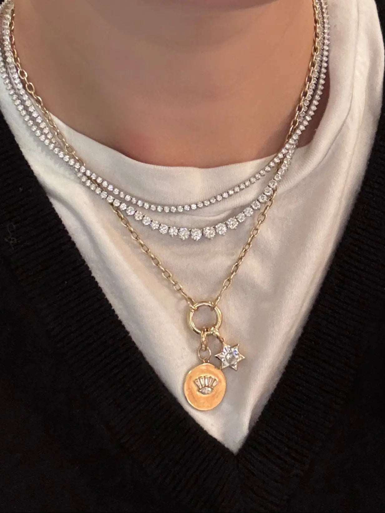 Star of David in Bezel Pendant