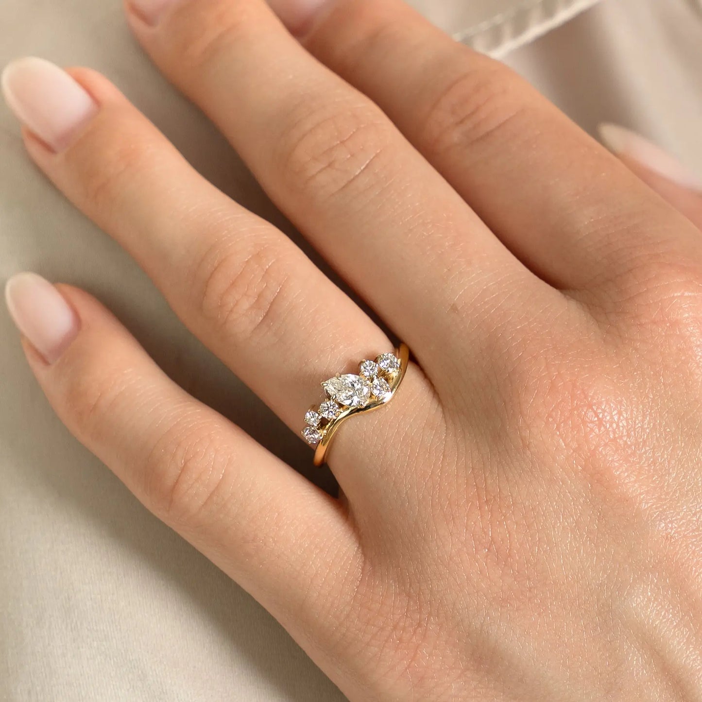 Chloe | Cluster Curve Ring