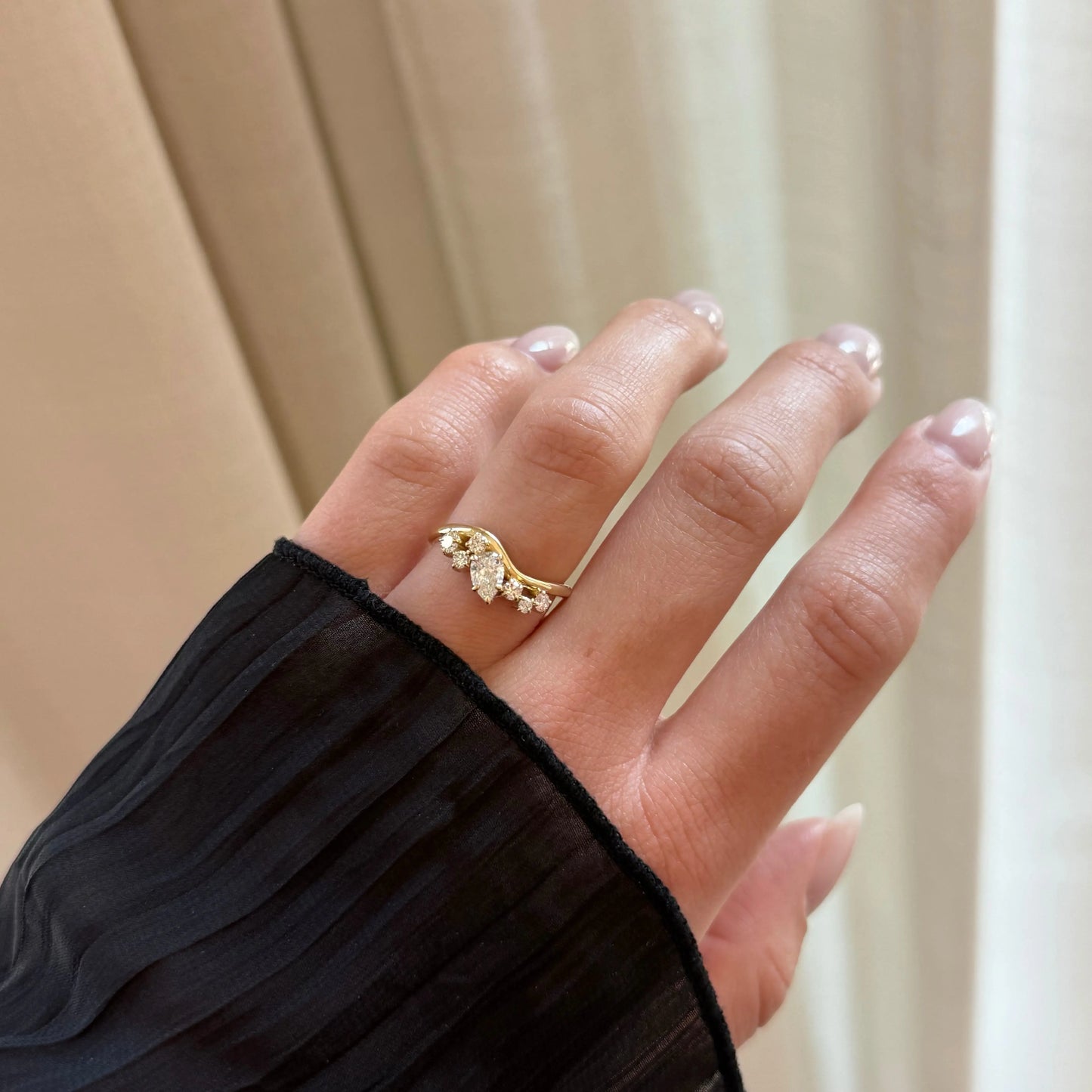 Chloe | Cluster Curve Ring