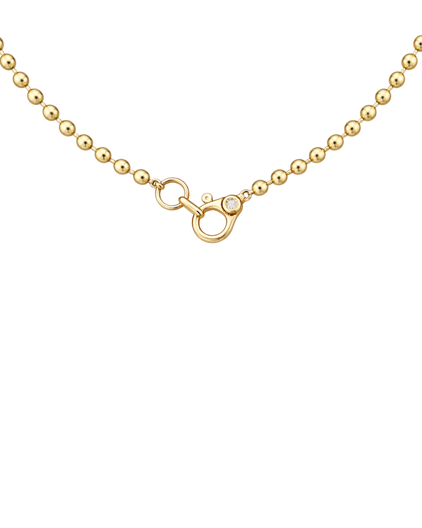 Bead Chain with a Diamond Clasp