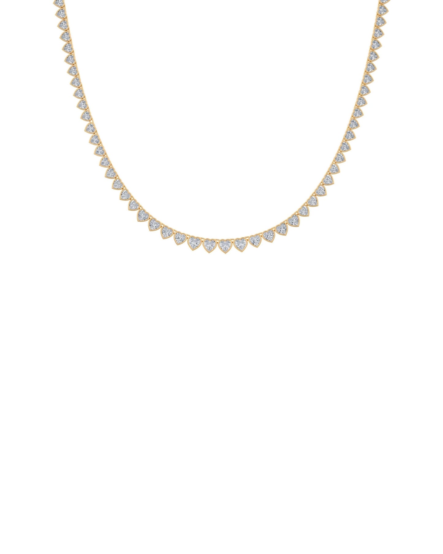 Bezel Set Heart Diamond Necklace