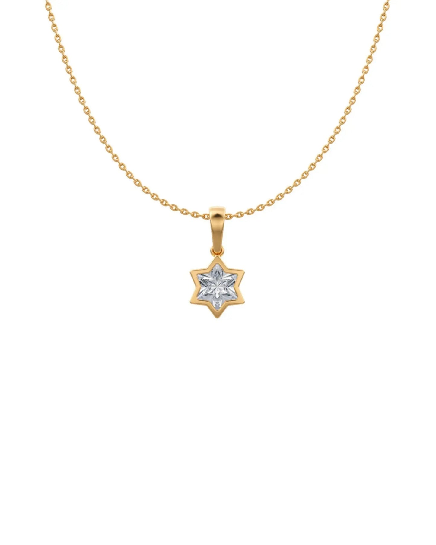 Star of David in Bezel Pendant
