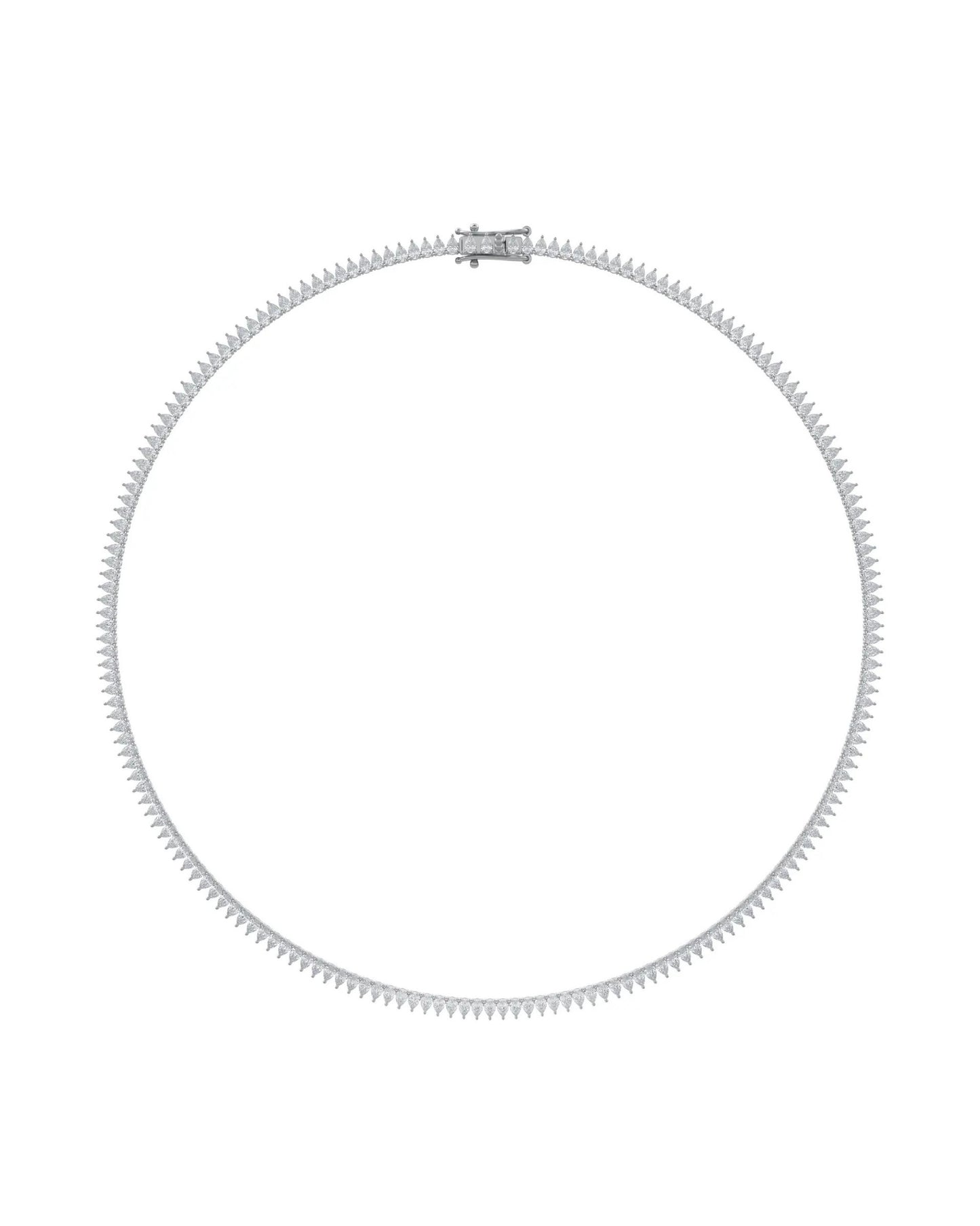 Small Diamond Pear Tennis Necklace