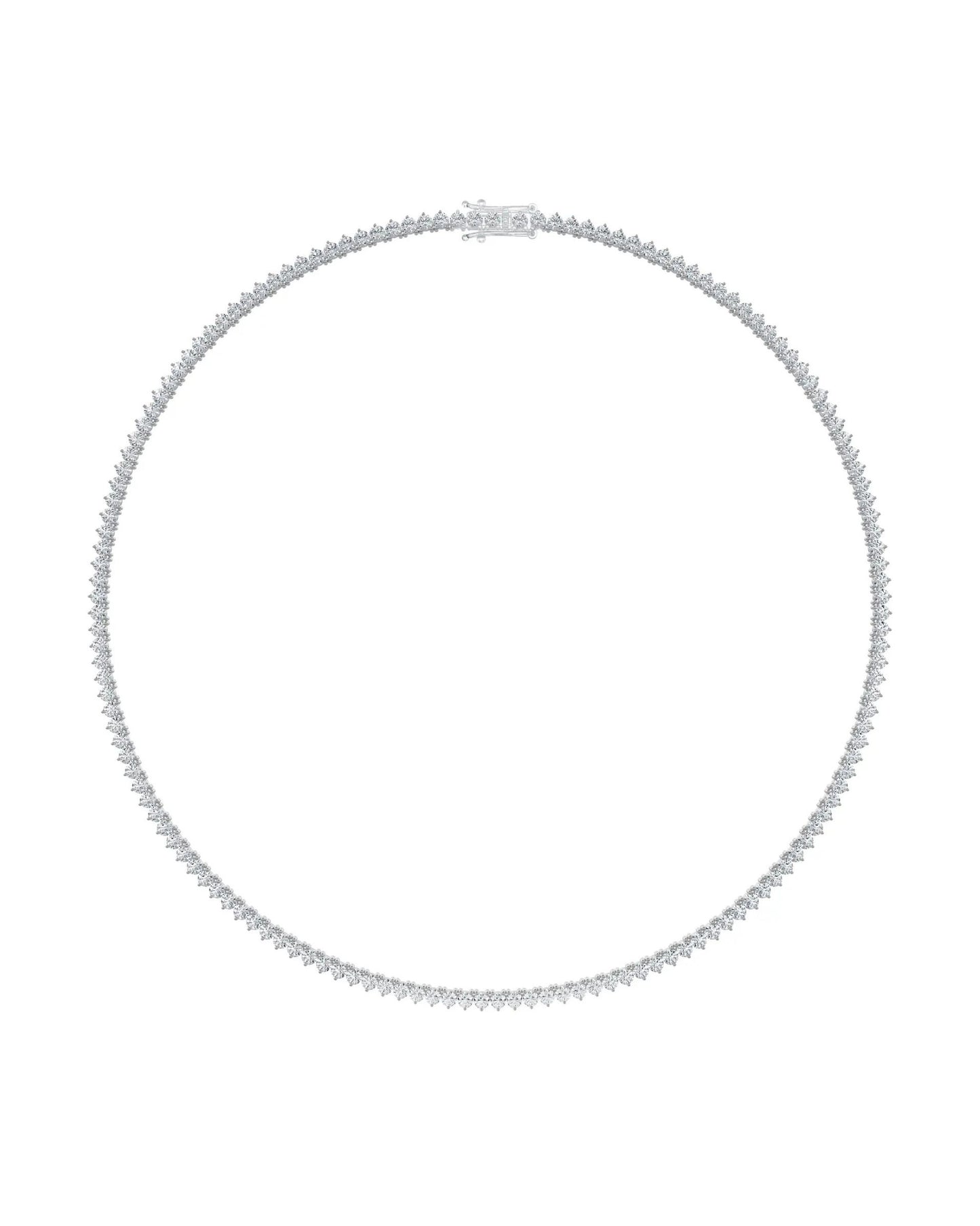 3 Prong Diamond Tennis Necklace