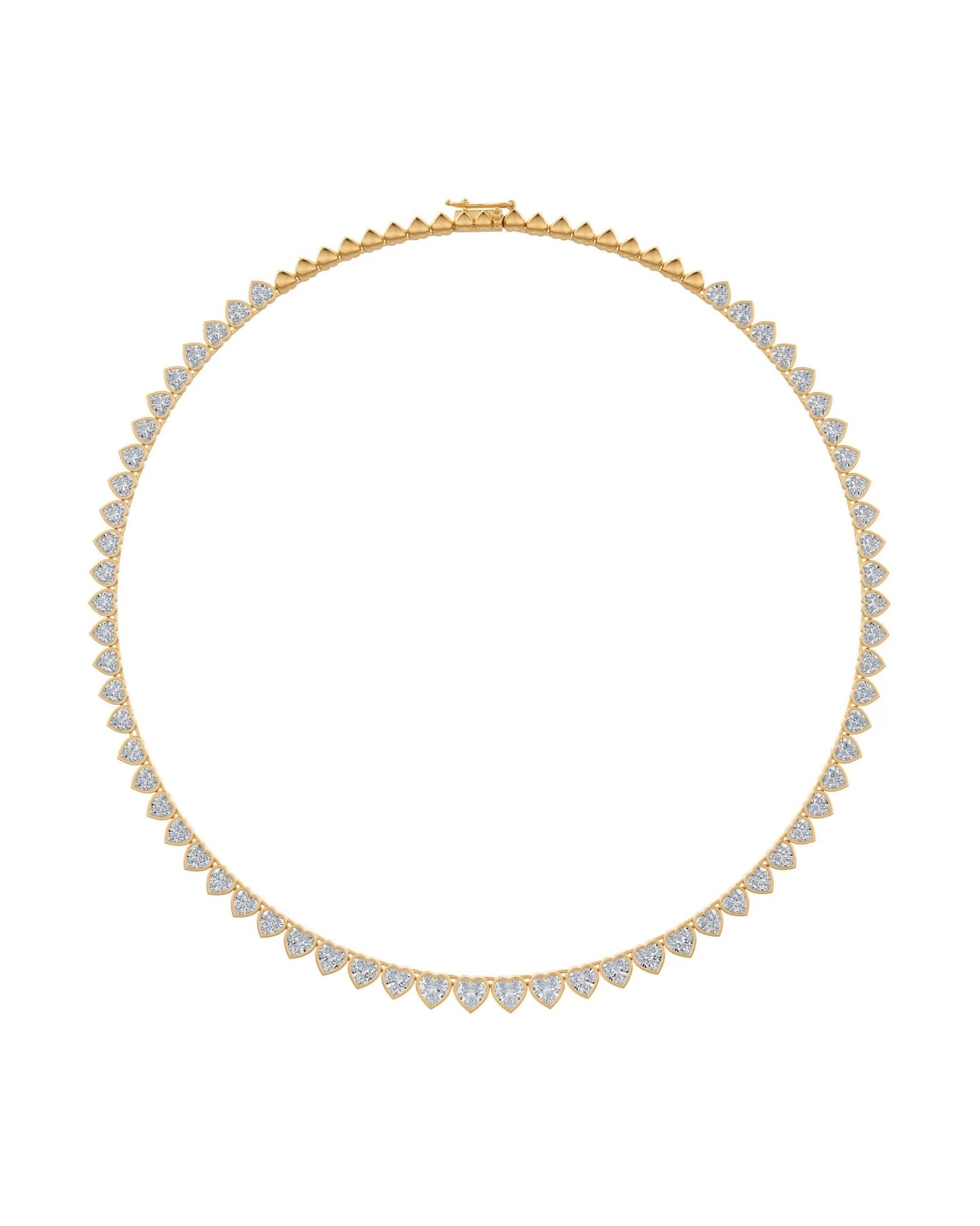Bezel Set Heart Diamond Necklace