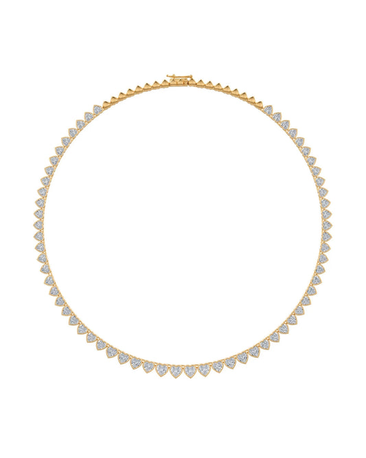 Bezel Set Heart Diamond Necklace