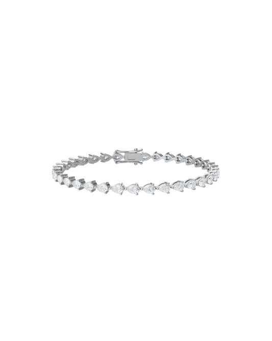 Horizontal Pear Tennis Bracelet