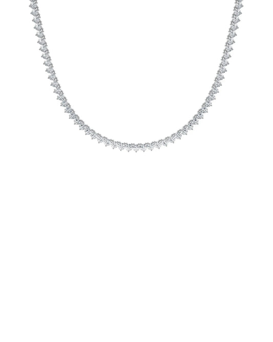 3 Prong Diamond Tennis Necklace