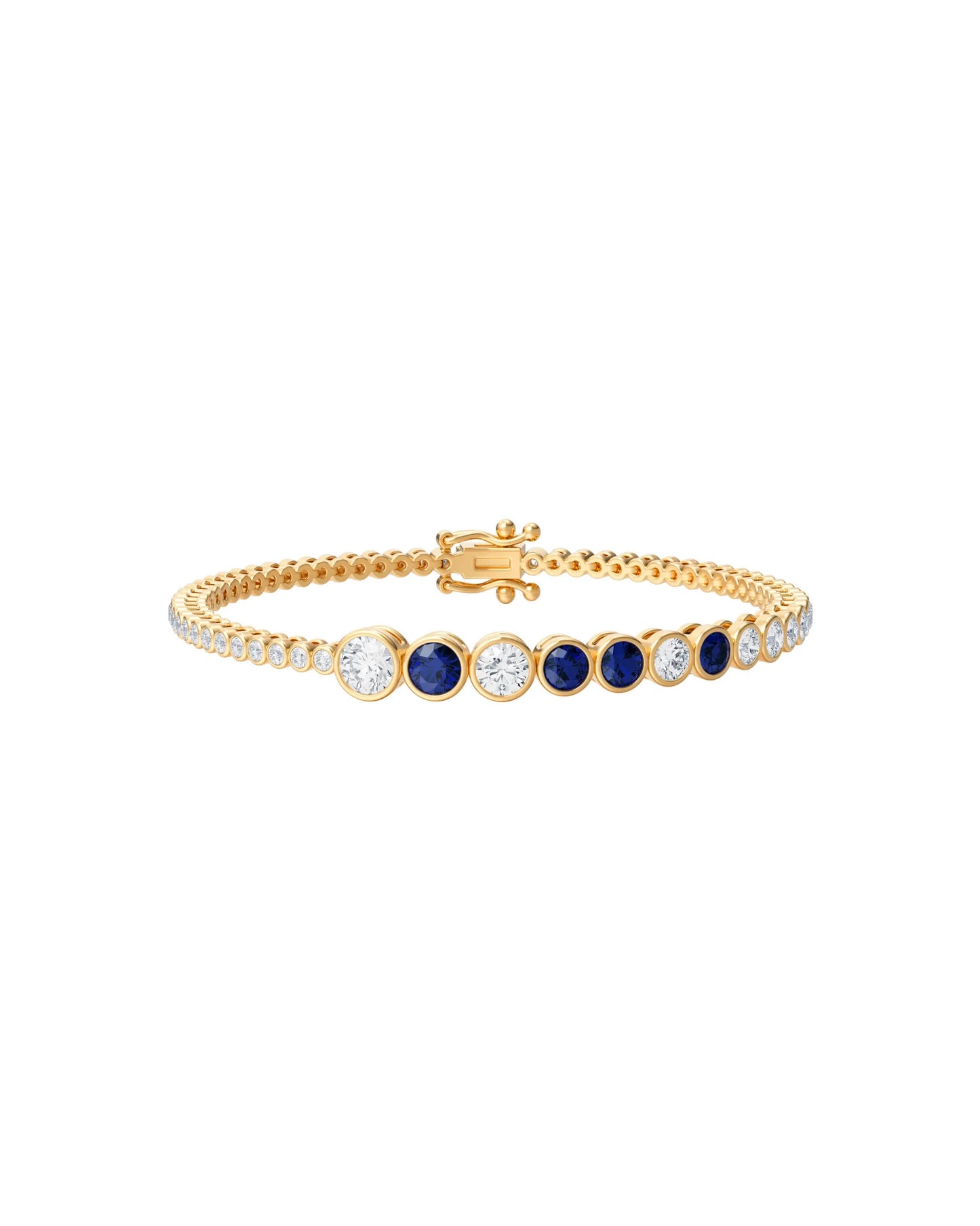 Celeste | Graduated Bezel Set Tennis Bracelet
