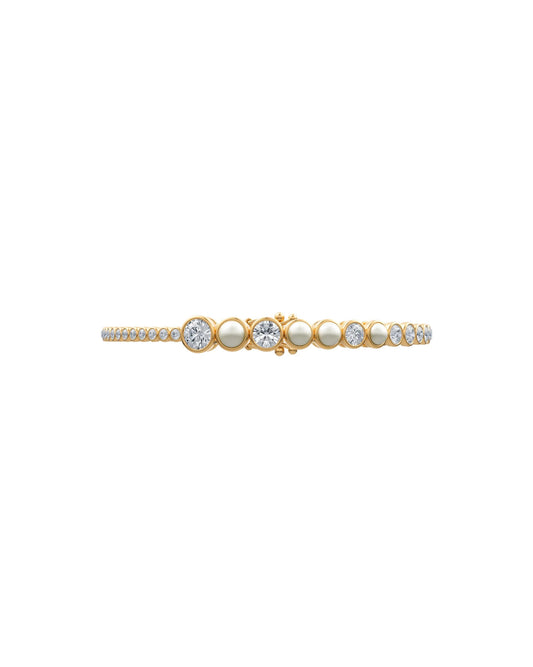Celeste | Graduated Bezel Set Tennis Bracelet