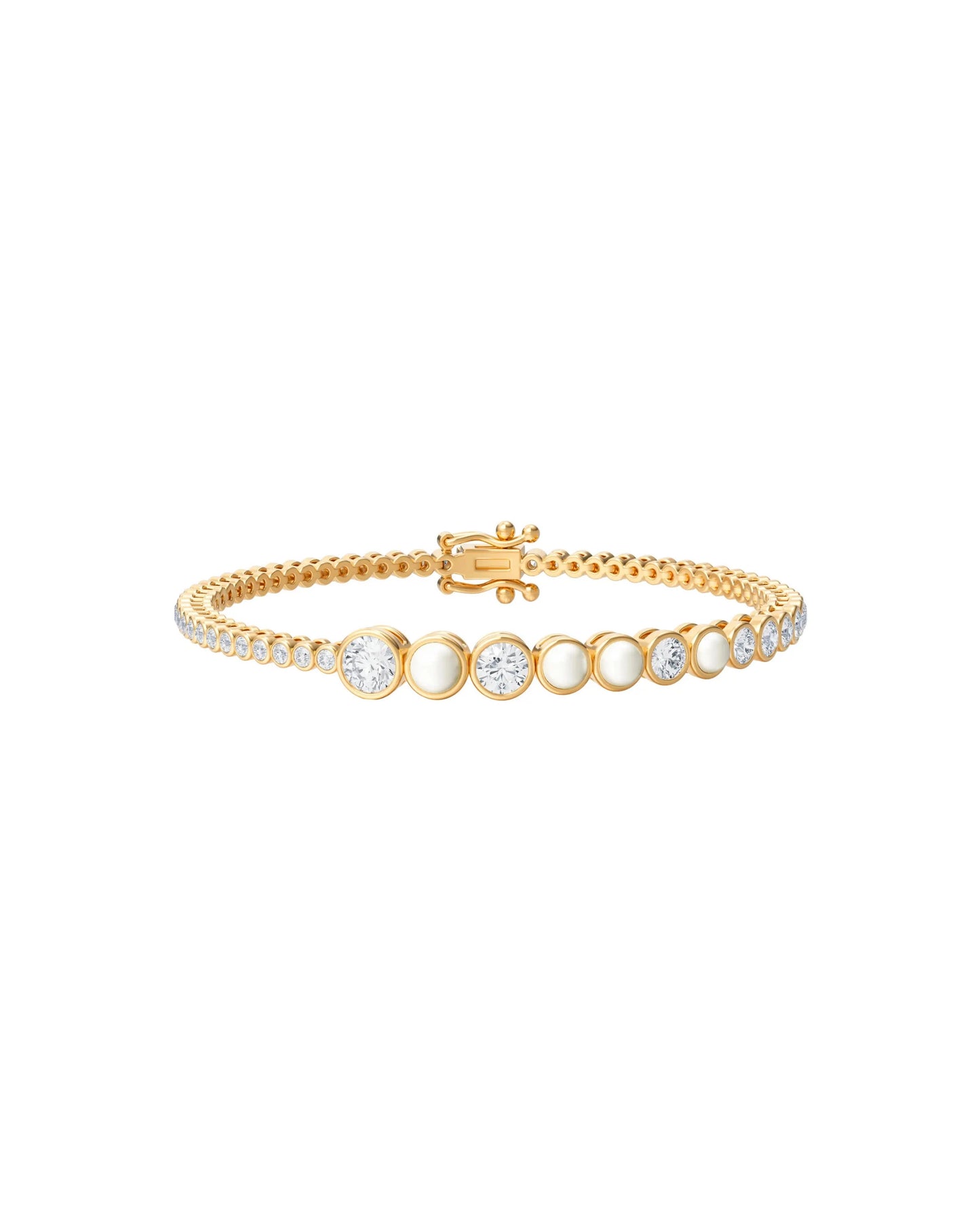 Celeste | Graduated Bezel Set Tennis Bracelet