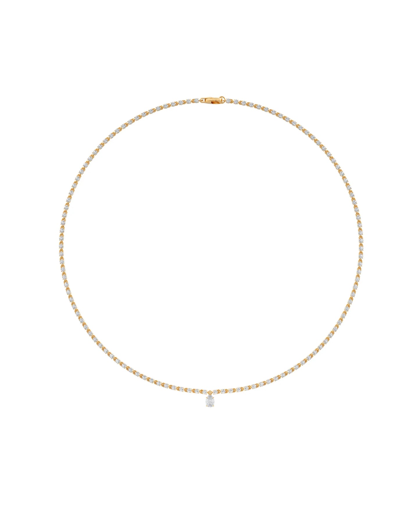 Zoe | Diamond Chain with Drop Down Pendant