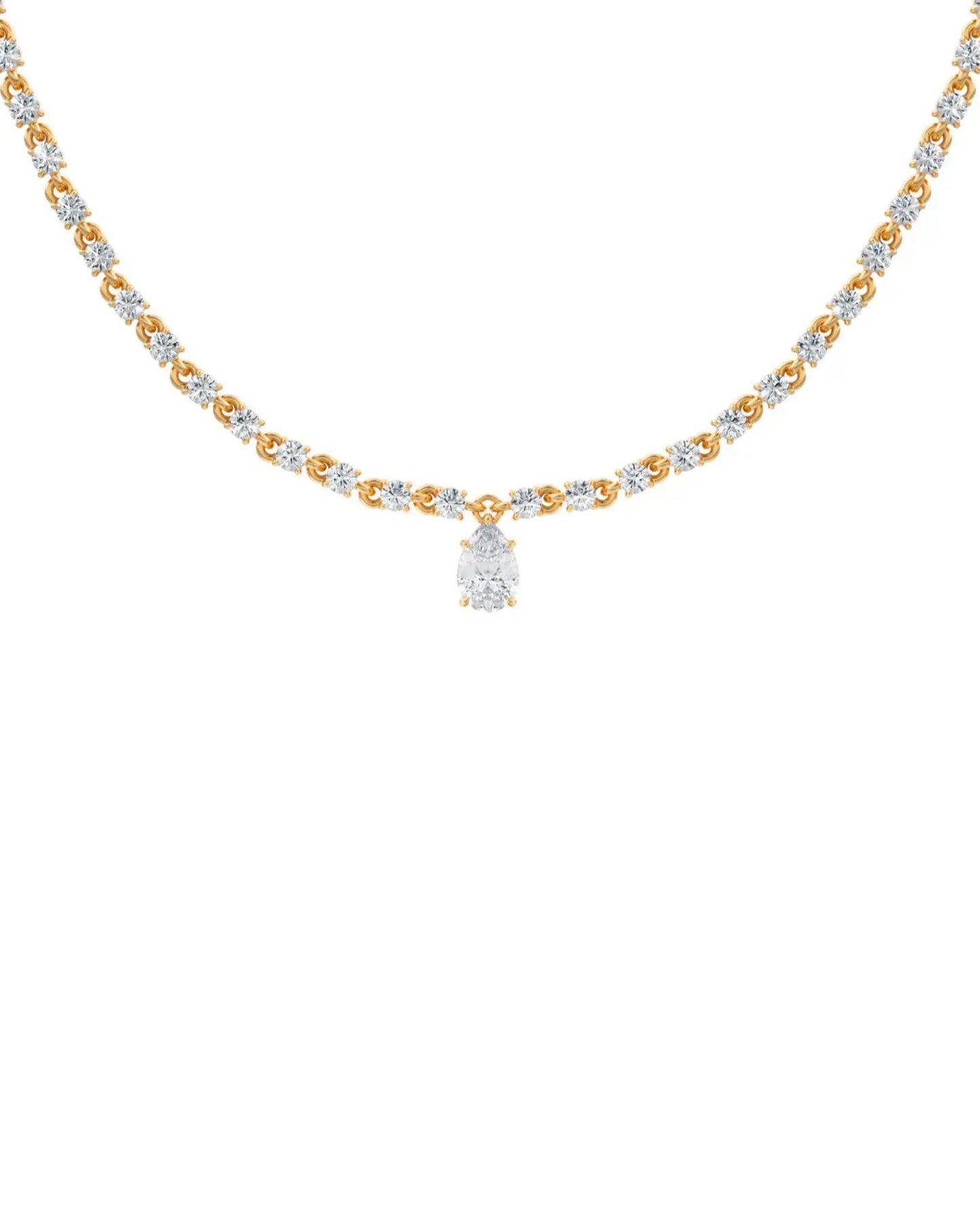 Zoe | Diamond Chain with Drop Down Pendant